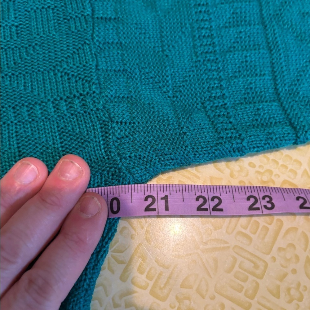 Vintage Stylish Teal Crewneck Sweater - Picture 6 of 8